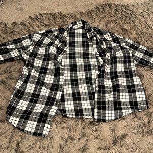 Shein Kids Black and White Flannel